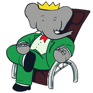 Gif animé Babar assis
